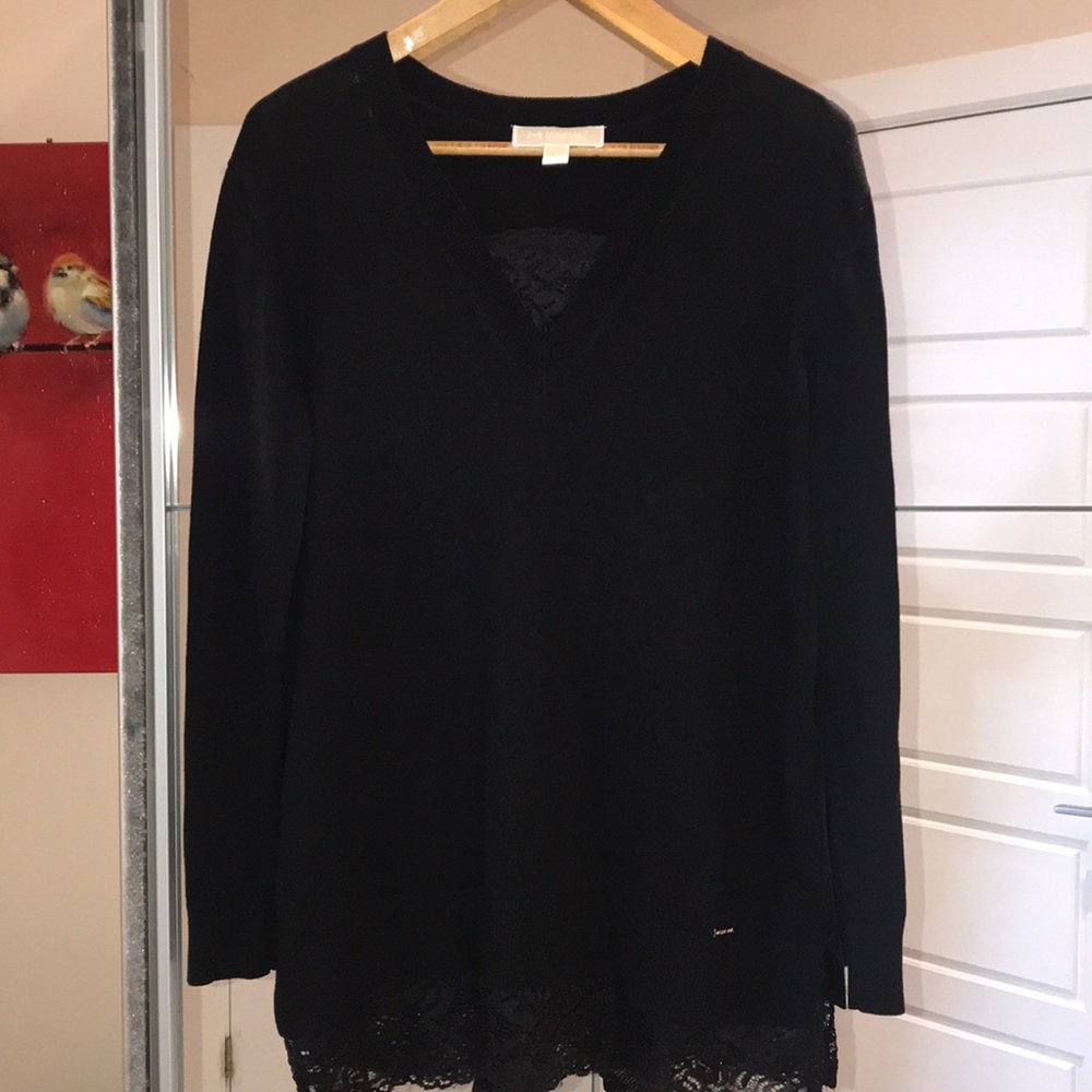 Mıcheal Kors Black Top wıth Lace